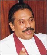 Sri Lankan President Mahinda Rajapaksa