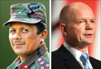 Major General Prasanna de Silva & British Foreign Secretary William Hague 