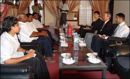 Japanese Ambassador with LTTE;  Courtasy: Tamilnet.Com